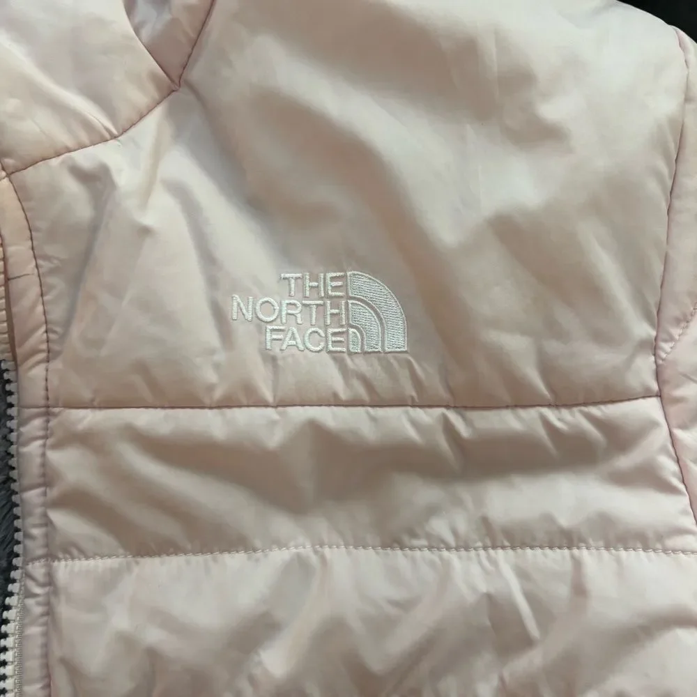 The North Face pink and gray reversible jacket Girls XL